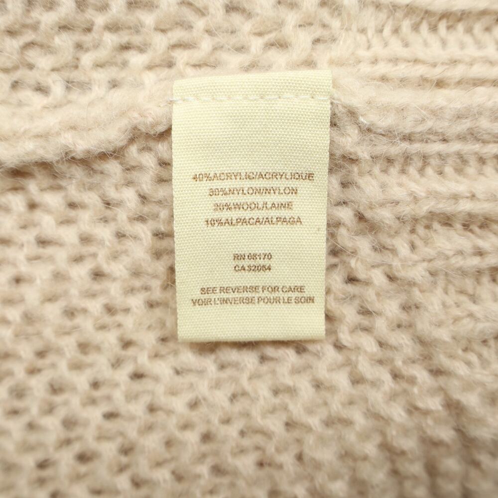 Free People Sz S V-Neck Pullover Sweater Oversized Knit Pink Acrylic Wool Blend - Picture 6 of 8